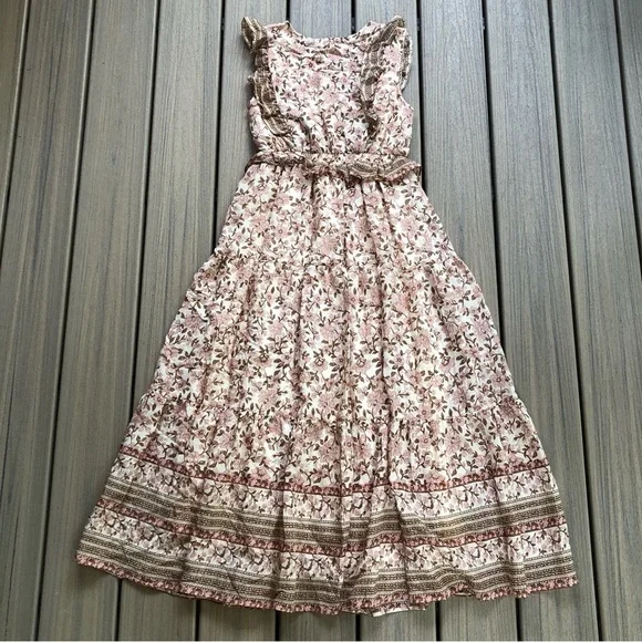 NWT By The River Floral Print V-neck Maxi Dress Size S - Picture 5 of 11